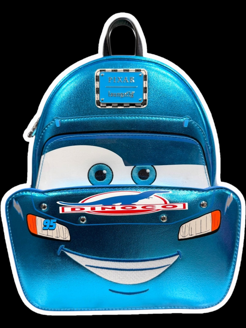 Loungefly Disney Pixar Cars Metallic Dinoco Lightning McQueen Mini Backpack